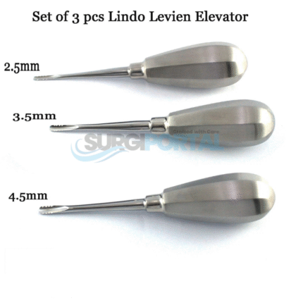 3Pcs Lindo Levien Dental Root Elevators