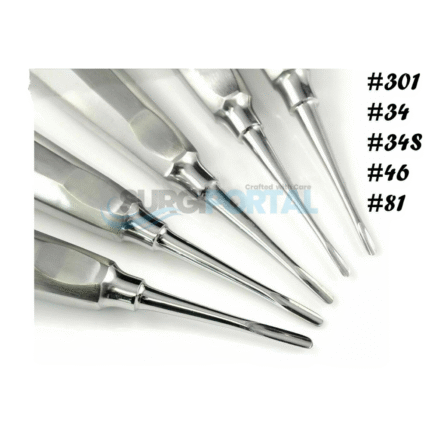 5Pcs Straight Dental Surgery Elevator Set