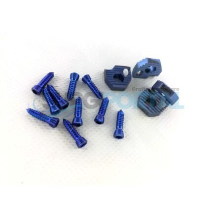 Cervical Cage Fusion Spine Titanium 5mm with Locking Screws
