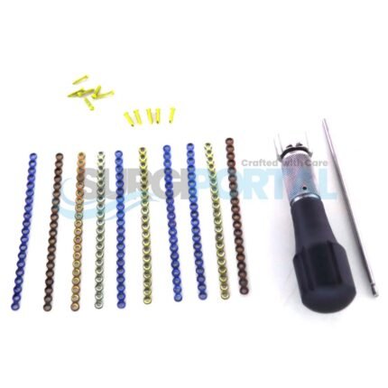 Maxillofacial Mini 2.0mm Plates Cross Head Screws & QC Driver