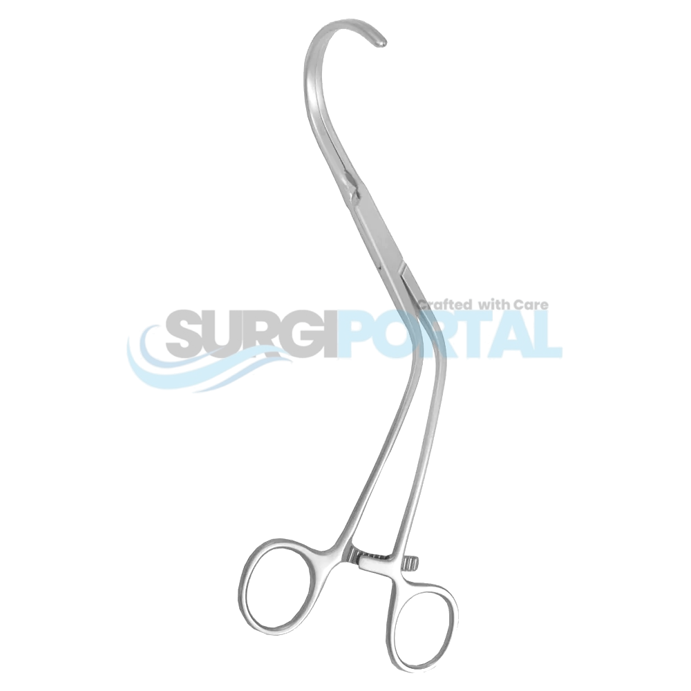 26cm Weber Aortic Clamp Right Zanger Abdominal Aortic Clam Acutely Curved Shanks - Image 1