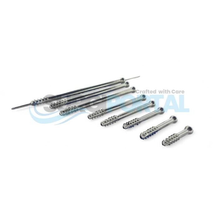6.5mm Cannulated Cancellous Screws 16mm Thread Set Stainless Steel - Image 1