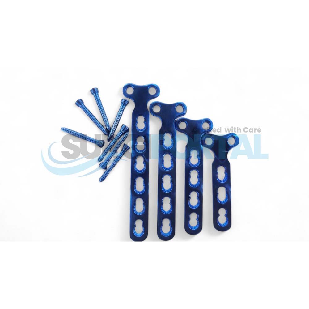 Untitled design - 302 T Locking Plates 3 6 Holes for 2.7 2.4mm LCP Screws Titanium Set - Image 1