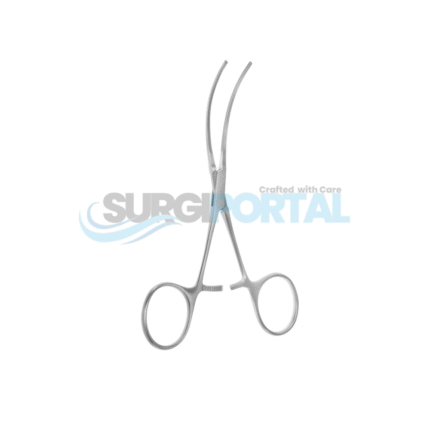 DeBakey Castaneda Clamp 1.4mm Straight Jaws Curved Handle