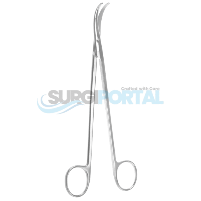 7½" DeBakey Valve Scissors, Long Curved Blades - Image 1