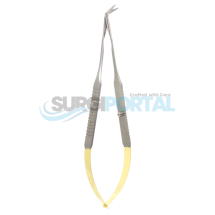 7" GG Microvascular Spring Handle Scissors 45° Flat Handle