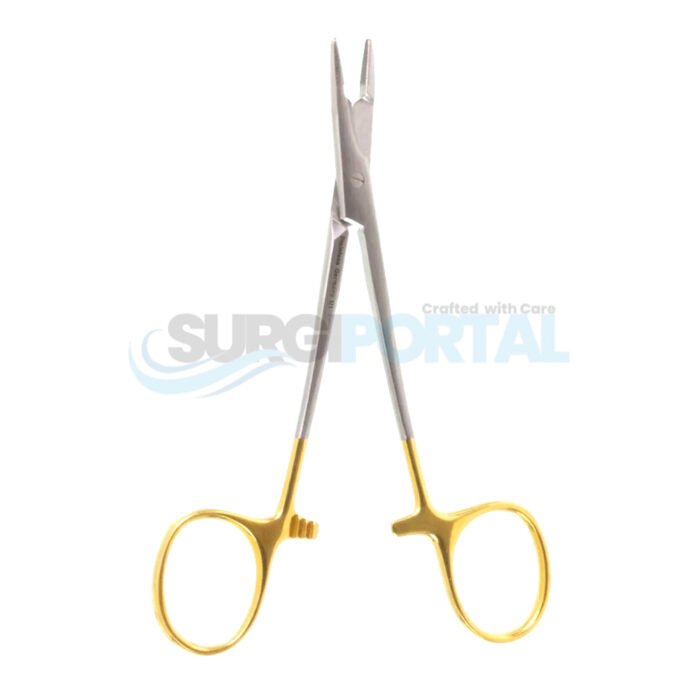 4 inch 1/2" Olsen-Webster Needle Holder – GG Handle, Smooth Jaws - Image 1