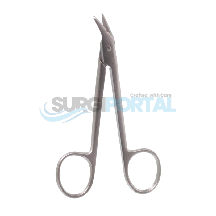 Wire Cutting Scissors Angled, Serrated, Notched Blades - Image 1
