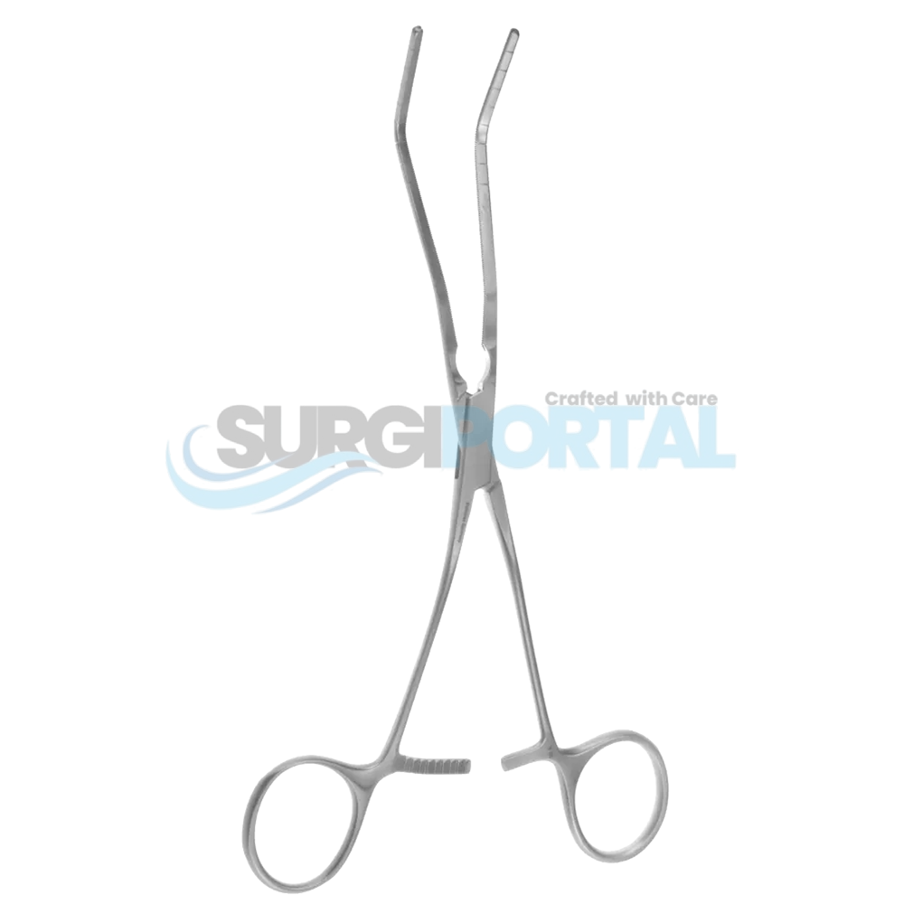 processed_9″ Renal Artery Clamp – 3″ jaw Wylie J Clamp 3.2 cm Wide 2.5 cm Deep Jaws - Image 1