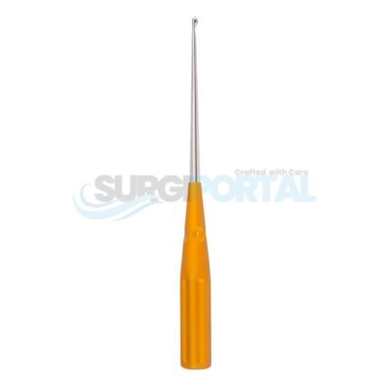10" Color Cervical Curette, Orange, Size 1, 4.1 mm