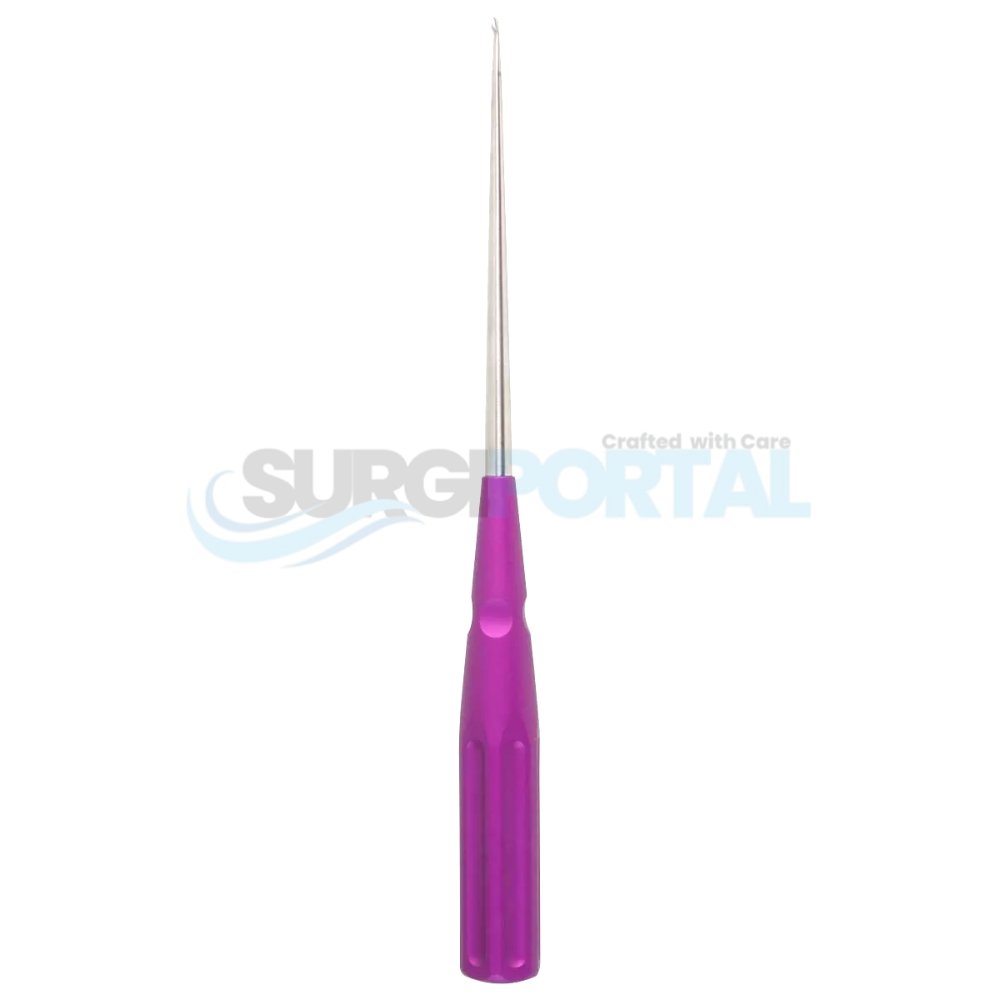 resized_processed_10 Color Cervical Curette violet Size 4 0 2.4mm 10" Color Cervical Curette, Violet, Size 4/0, 2.4 mm - Image 1