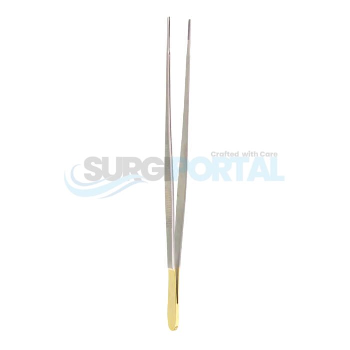 Gerald GG Tissue Forceps 10" 1 mm Tips 1×2 Teeth - Image 1