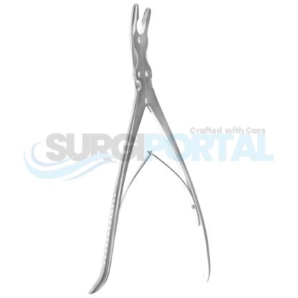 Leksell Rongeur Double Action 9 with Teeth 15° Curved 8 x 16mm Jaws
