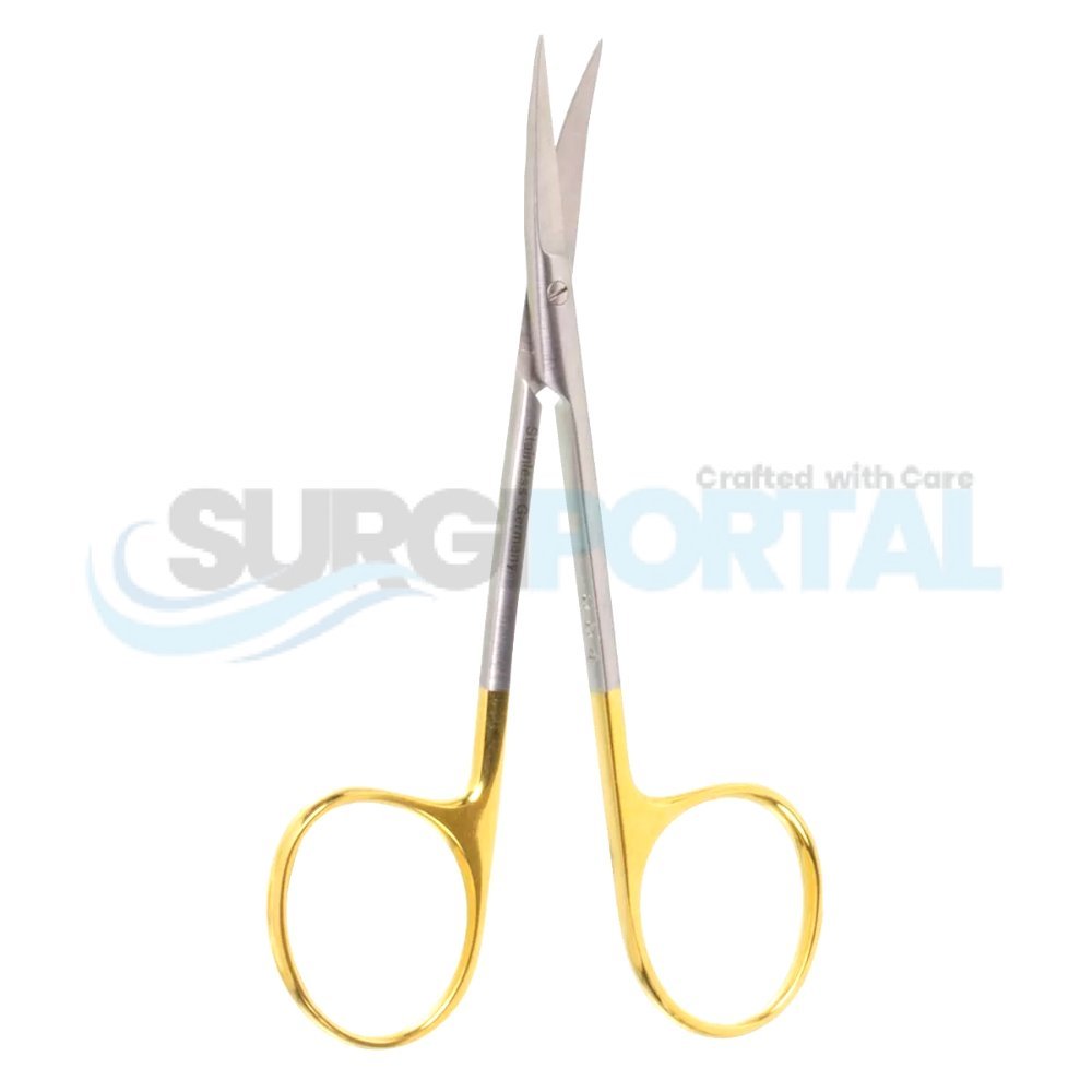 resized_processed_4 1 2 Iris Scissors GG cvd blds 4½" Iris Scissors GG – Curved Blades - Image 1