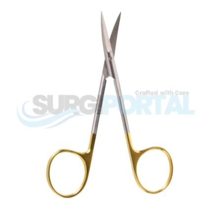 4½" Iris Scissors GG – Curved, One Blade Serrated