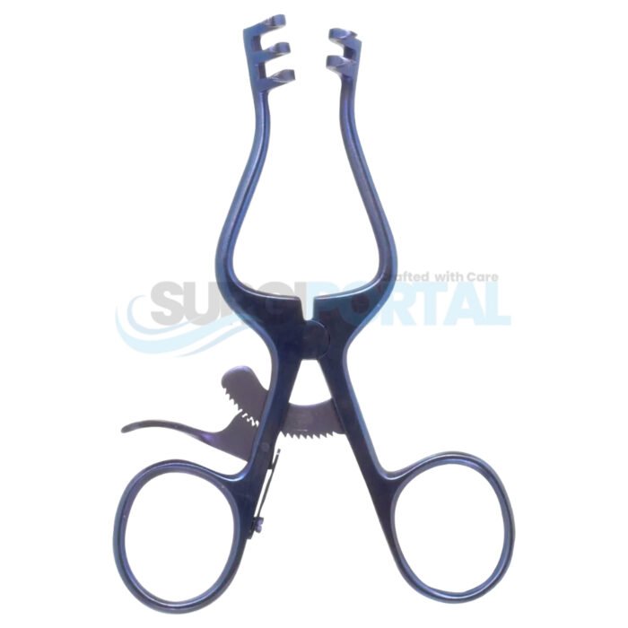 4" Weitlaner Retractor Sharp Prongs 2×3 Titanium - Image 1