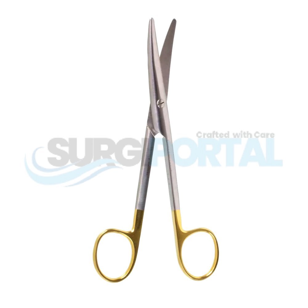 resized_processed_5 1 2 Mayo GG Scissors round blades cvd serr 5 1/2" Mayo GG Scissors – Curved, Serrated Round Blades - Image 1