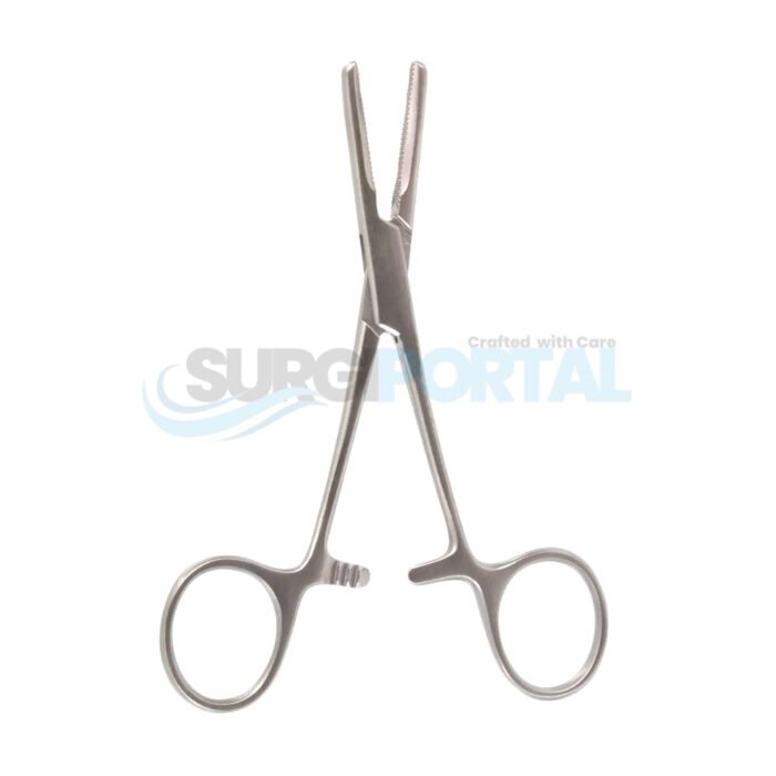 5 ½" Vorse Tube Occlusion Forceps with Serrated Beveled Jaws - Image 1