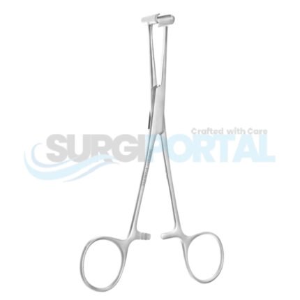 4 1/8" Baby Vascular Clamp – 6mm Jaws, Slightly Angled Shanks