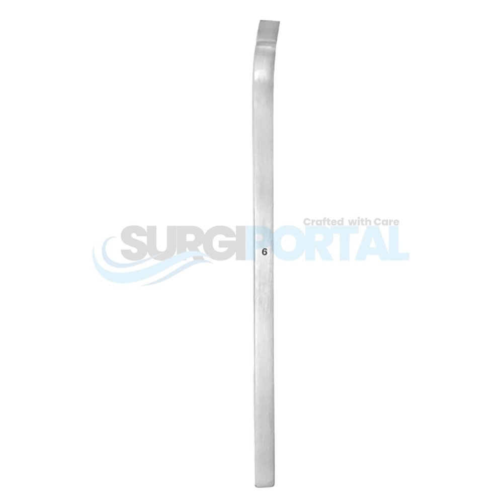 resized_processed_5 1 8″ Swiss Osteotome cvd 6mm edge 5'' 1/8″ Swiss Osteotome – Curved 6mm Edge - Image 1
