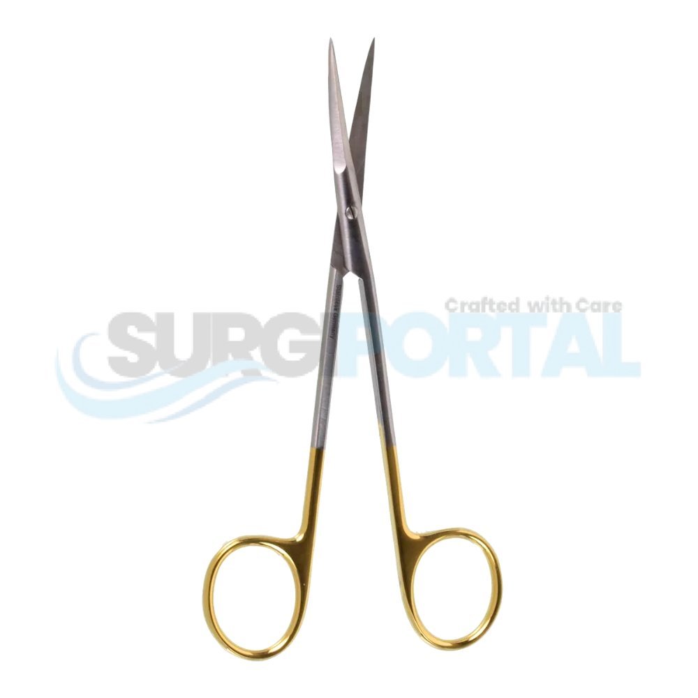 resized_processed_5 3 4 Peck Joseph Dble Beveled Sci Curved TC 5 3/4" Peck Joseph Double Beveled Scissors, Curved, TC - Image 1