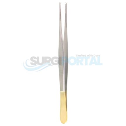 6 ¼" General Tissue Forceps, TC, with 1×2 Teeth, Delicate Tips
