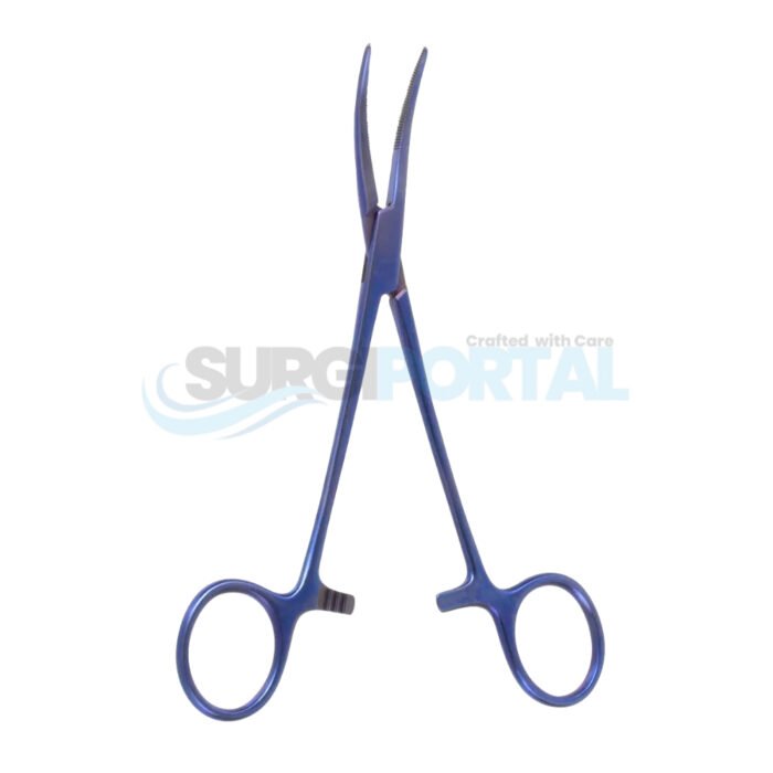 Rankin Forceps, Curved, 6¼", Titanium - Image 1