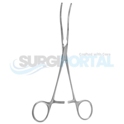 6 3 4 Cooley Coarctation Clamp Straight Shaft Curved Jaws