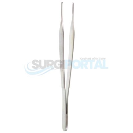 6" Adson Dressing Tissue Forceps, Standard, Serrated Jaws, with 1×2 Teeth