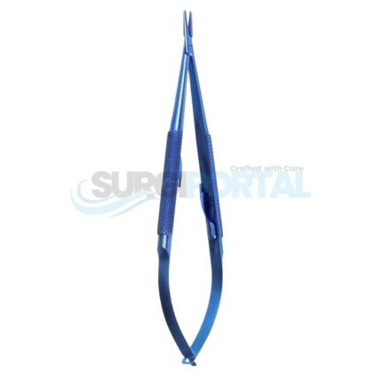 LightTouch Needle Holder, Round Handle, 6", Titanium