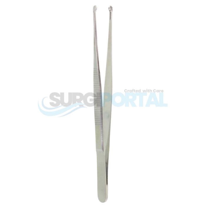 6" Selman Tissue Forceps with Round Cup and Teeth - Image 1