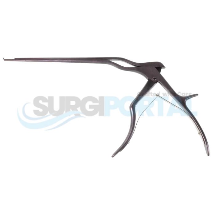 6″ Bayonet Kerrison Rongeur – 2mm Pin Ejector, Micro Handle, Panther Coated - Image 1