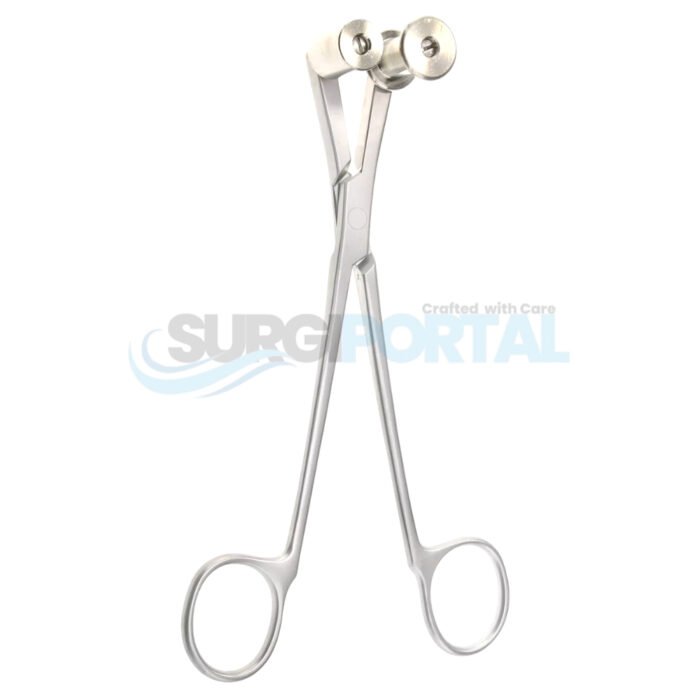 7 ¼" Gunnar Hey Roller Forceps, 12 mm Jaw Diameter - Image 1