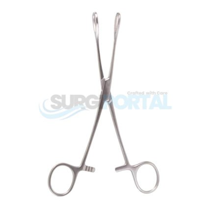 7 inch Foerster Sponge Forceps Straight Serrated Jaws