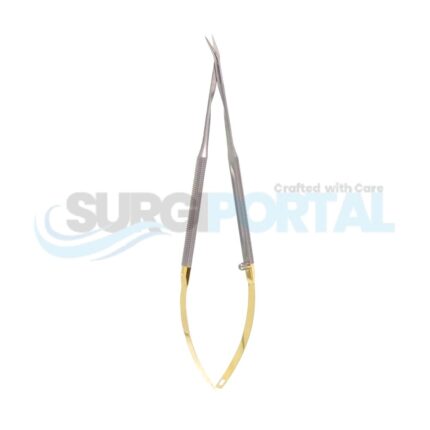 7" GG Microvascular Spring Handle Scissors 25° with Round Handle