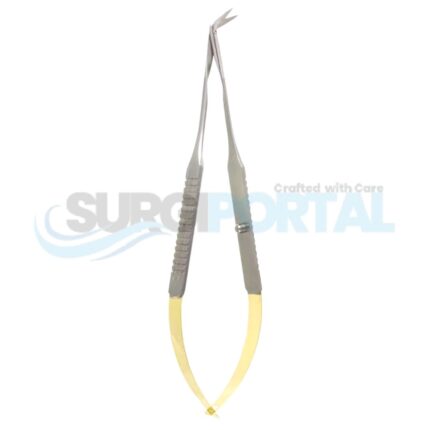 7" GG Microvascular Spring Handle Scissors 60° Flat Handle