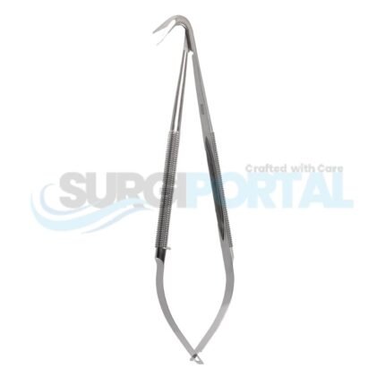 7⅜" Yasargil Scissors, 45° Blades, Bayonet Handle