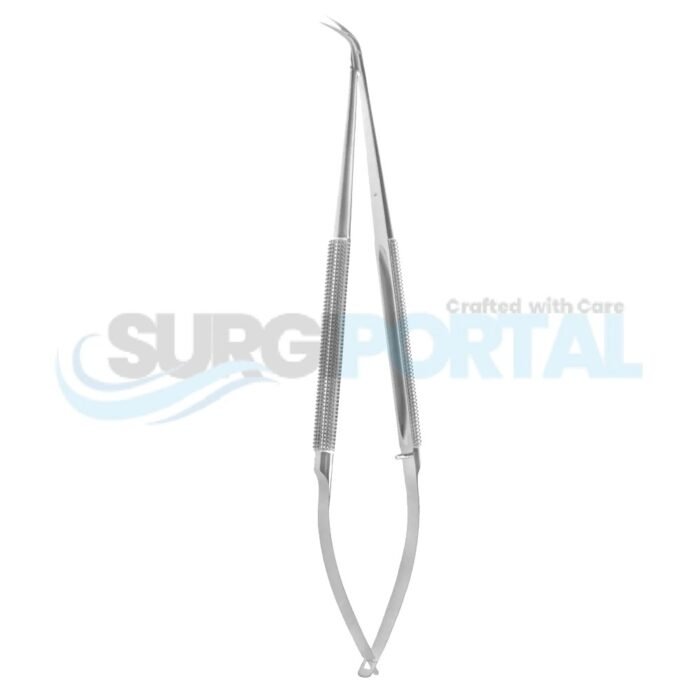 7" Microvascular Spring Handle Scissors, 60° - Image 1