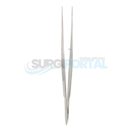 7" Nevins Forceps with Serrated Tips and 1×2 Teeth, 1.5 mm Ends