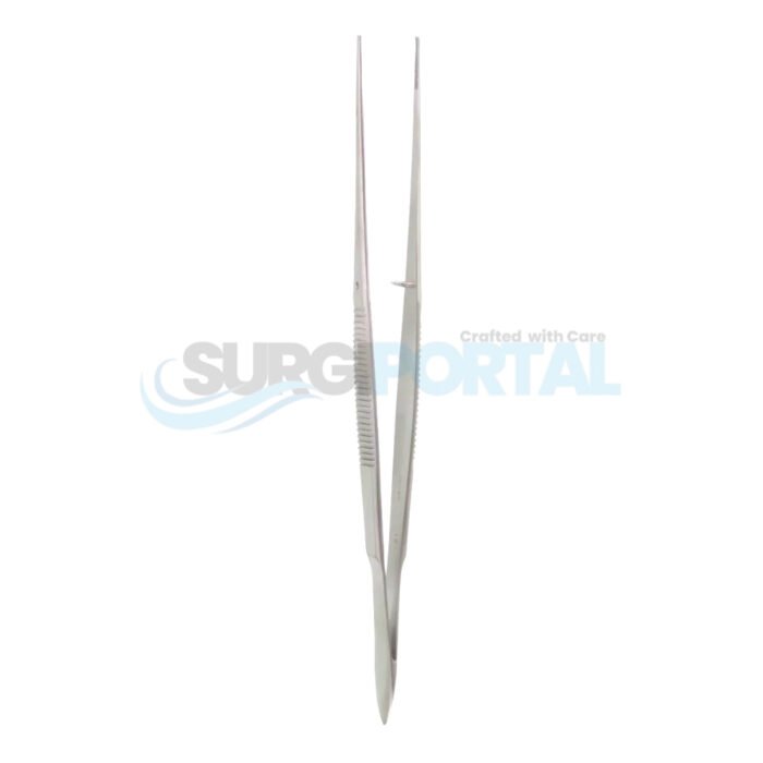 7" Nevins Forceps with Serrated Tips and 1×2 Teeth, 1.5 mm Ends - Image 1
