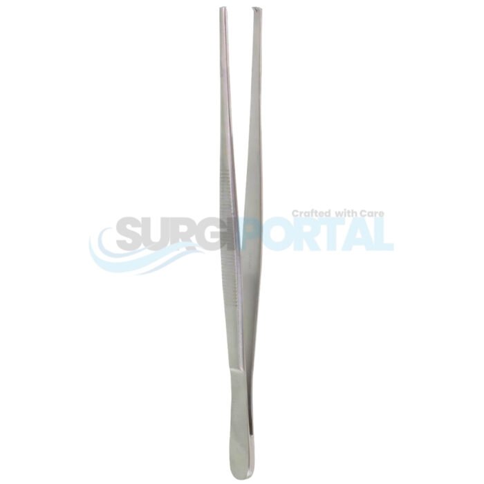 7" Tissue Forceps with 1×2 Teeth, Standard Pattern - Image 1
