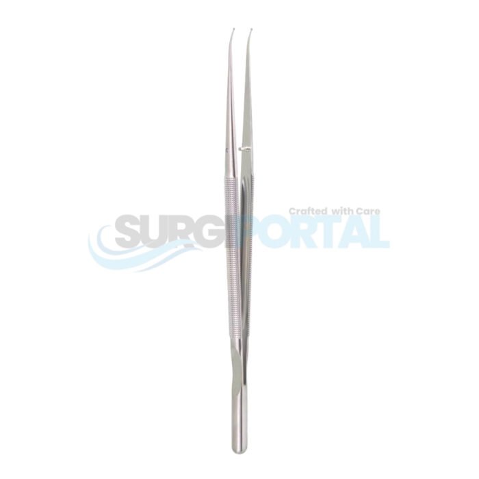 8 ¼" FineTouch Ring Tip Forceps, Curved - Image 1