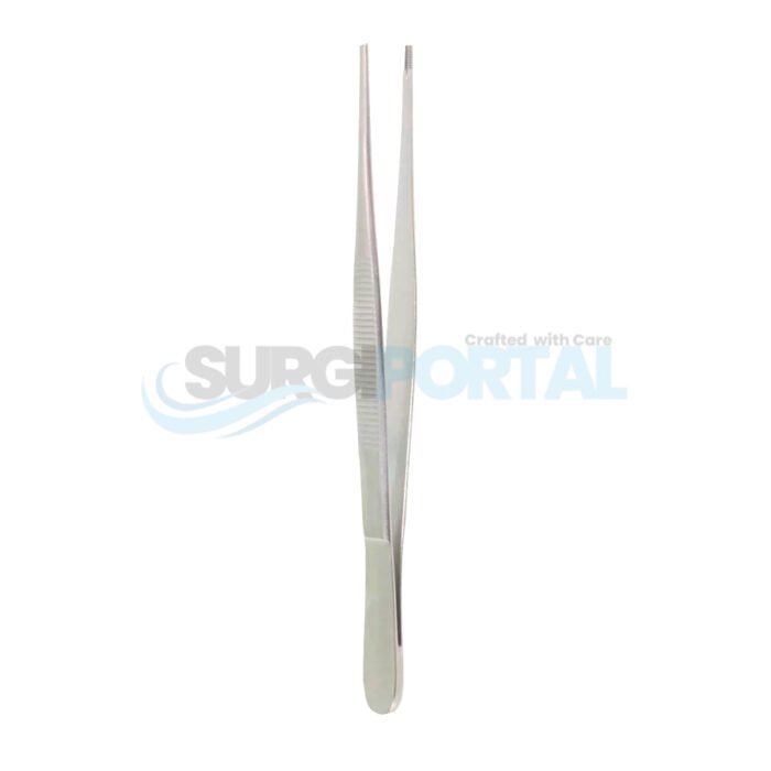 8" Brown Tissue Forceps – Side Grip Teeth - Image 1