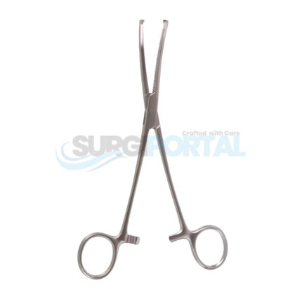 8 ¾″ Rochester-Ochsner Hemostatic Forceps, Curved, 1×2 Teeth