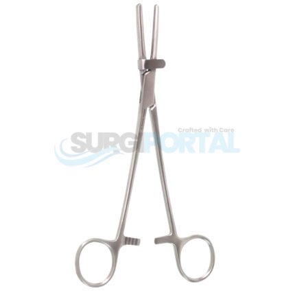 8 inch U.S Pattern Tube Occlusion Forceps U Shaped Grooved Heavy Duty