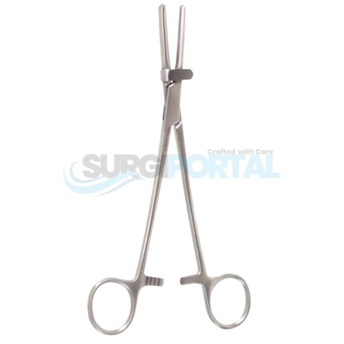 8 inch U.S Pattern Tube Occlusion Forceps U Shaped Grooved Heavy Duty - Image 1