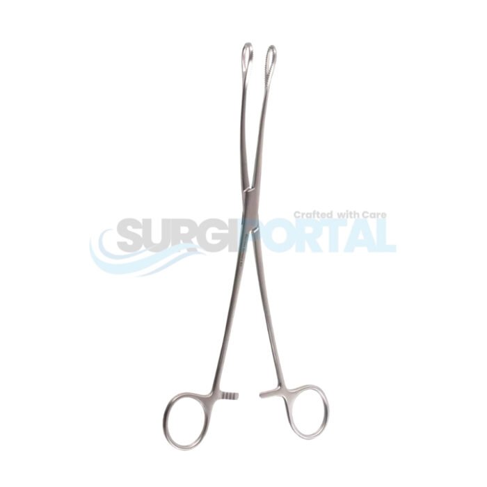 9 ½" Foerster Sponge Forceps, Curved, Serrated Jaws - Image 1