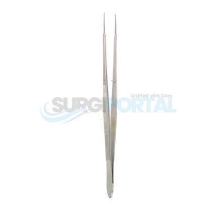 9½ inch Gerald DeBakey Tissue Forceps 1mm Tips Flat Handle