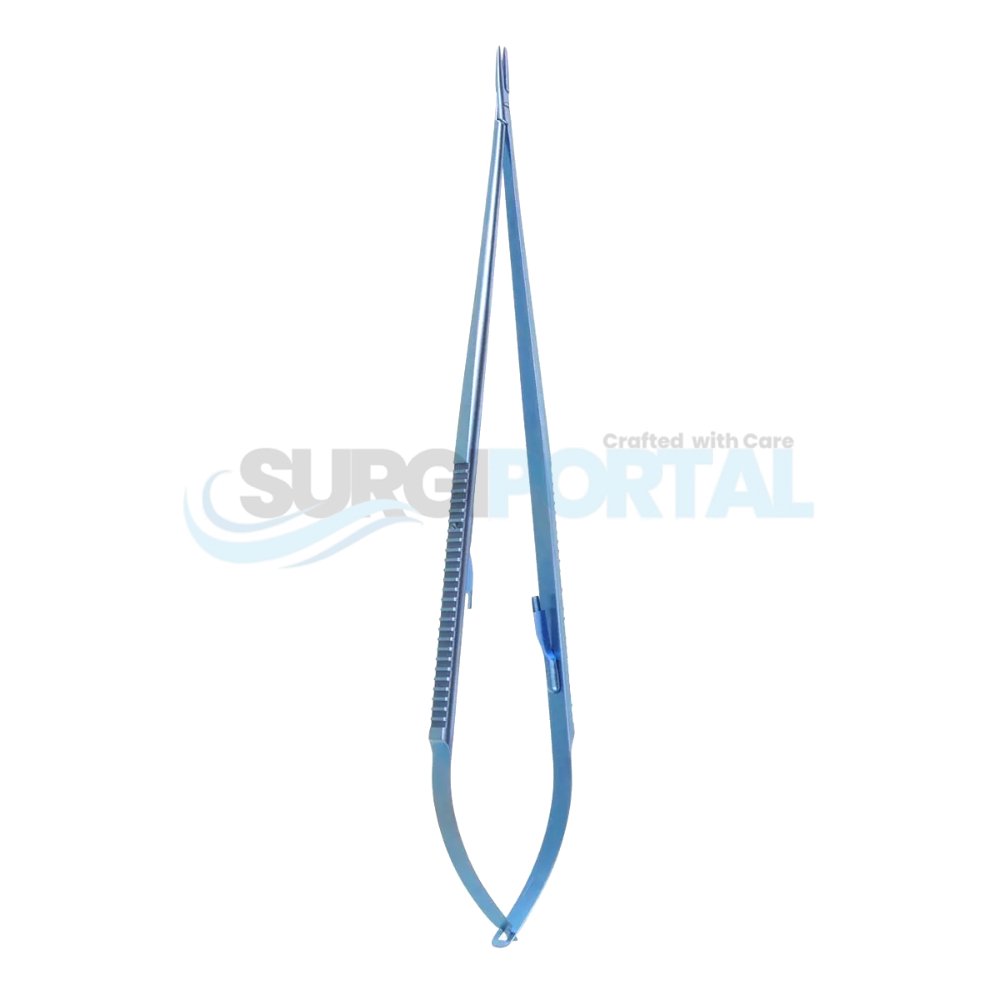 resized_processed_9 12 FineTouch Castroviejo Micro Needle Holder straight w lock titanium FineTouch Castroviejo Micro Needle Holder, Straight, With Lock, 9½", Titanium - Image 1