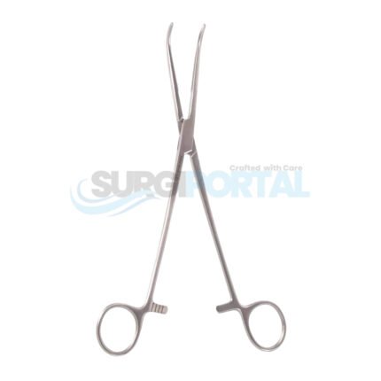 Rumel Thoracic Forceps 9 inch A Curve Horizontal Serrations
